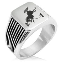 Nehrđajući čelik Soma samurai Crest igla Stripe uzorak Biker stil polirani prsten