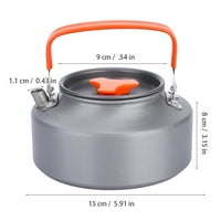 Prijenosni 1.1l aluminijski čajnik čajnik, pogodan za nošenje preklopne ručke Veliki kapacitet prijenosni