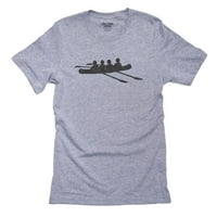 Jednostavna trendi veslačka ekipa Grafička silueta Muška siva majica
