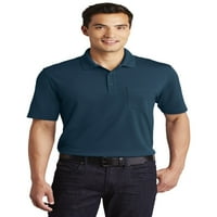 Port Title Suha Zone UV Micro-Mesh Pocket Polo majica, duboka crna - ekstra velika