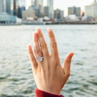 Bacc dodaci Shiny Drop Diamon cirkonijski prsten ženski prstenovi prstenovi srebrni 9