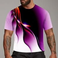 Muška majica casual stilski 3D ispisane posade kratkih rukava casual tees bluza majice