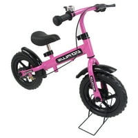 Goplus 12 '' ružičasta djeca ravnoteža bicikl Dječji dječaci i djevojke sa kočnicama i vježbama zvona