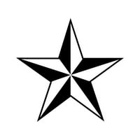 Nautička zvezda naljepnica Decel Die Cut - samoljepljivi vinil - Vremenska zaštitna - izrađena u SAD