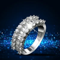 Keusn ženska princeza okrugla rez venčani prsten za angažman prsten