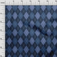 Onuone svilena tabbby plava tkanina Provjerite zanatski projekti Dekor tkanina štampan dvorište široko