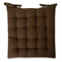 Jastuk od tučenog stolice sa pamučnim poklopcem i vezama 16 16 čokoladnog paketa