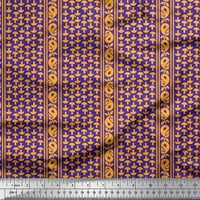 Soimoi Purple Rayon tkanina gljiva i paisley tkanini otisci na široko dvorište