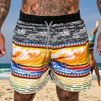 Muška havajska kupaca za plivanje prevelike fit boju Ljeto plaža Print TrackString elastične struke
