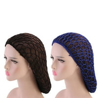 〖Hellobye〗 Mesh frizura Net Soft Rayon pleteni šešir za spavanje Crochet frizer Duga kosa mreža
