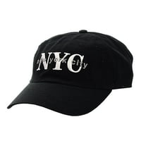 Nyfashion Unise NYC New York City izvezeni podesivi poklopac niskog profila, NY02, crna