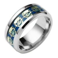 Keusen visokokvalitetni nehrđajući čelik punk stil lubanja prstena za prsten nakit w