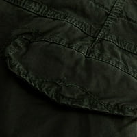 Muški casual džepovi šorc pamuk teretni radovi Pant plus veličine pola hlače Ljeto zeleno 32
