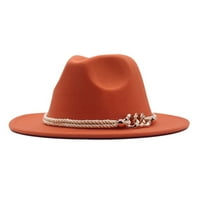 Folure Womens Classic Wideppy Panama Hat Buckle od vune Fedora šešir