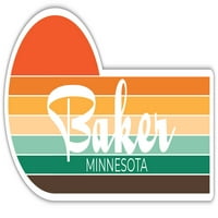 Baker Minnesota Frižider Magnet Retro Vintage Sunset City 70s Estetski dizajn