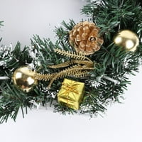 Božićni vijenac s LED baterom LED laganim nizom ulaznih vrata Viseći vijenac za odmor Kućni ukrasi-zlato
