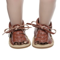 TODDLER Sandale za bebe cipele otvorene cipele s čvrstim resima prve šetače cipele Ljetne ravne sandale
