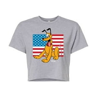 Disney - Americana - Plutona USA zastava - Juniors obrezana pamučna majica