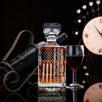 Decanter viskija ugraviran mi ljudi američka zastava bez vinskih čaša viskijackesca stakleni materijal