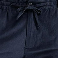 Muške poslovne hlače labave velike veličine elastične struk pamuk All-Match Solid Color Long Pant Mornary,