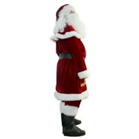 Muška deluxe santa odijelo 12pc. Božićni odrasli Santa Claus kostim -XL