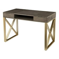 Namještaj Bardmont Dizajnirani drv sa dvobojnim stolom sa skladištem u sivom zlatu