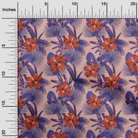 Onuone svilena tabby ruža smeđa tkanina tropskog kripnog lišća quilting zalihe ispisa šivaće tkanine