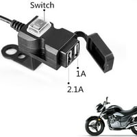 Dual USB port Vodootporni motocikl motocikl za punjač napajača 9-24V
