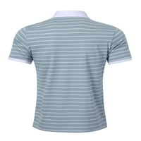 Muška pruga za golf majica s kratkim rukavima Slim Fit Basic dizajnirana košulja s kratkom košulja Big