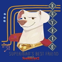Junior's DC liga super-kućnih ljubimaca Superman's Best Friend Krypto Graphic Tee Royal Plava Velika
