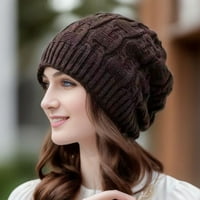 Žene Beanie šešir ostaju toplo stilski sa ženskom jesenom zimskom čvrstom bojom pletenjastog šešira