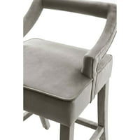 Lundgren Velvet Tapacirana polovina natrag 27 bar stolica, stražnji stil: nizak leđa, materijal sjedala: