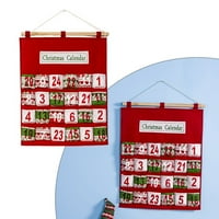 Višeslojni bomboni za skladištenje božićne odbrojavanje kalendara za pohranu viseće torbe