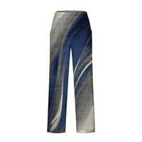Yanhoo ženske labave hlače Ljeto plaža Print Lane pantalone Ležerne prilike elastičnih struka džepova