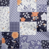 Onuone pamuk poplin tamnoplava tkanina azijski cvjetni mi patch craft projekti dekor tkanina ispisana