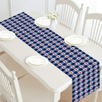 Dan nezavisnosti 4. srpnja šalovi za trkač stola, za večeru za odmor, kuhinjski dekor Patriotska zastava