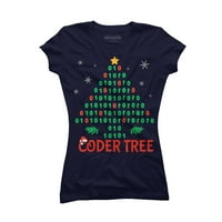 Coder Tree Božićni drvci Junior Purple Graphic Tee - Dizajn od strane ljudi s