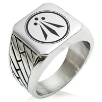 Nehrđajući čelik Celtic Awen Arwen Tri zraka Geometrijski uzorak Biker stil polirani prsten