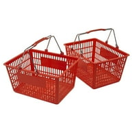 Crvene košare za kupovinu, jednostavno za kupce za nošenje