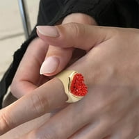 Prsten nakit Ženski dizajn Red Love Diamond Ogrlica kombinacija kombinacija zaljubljenih poklon za odmor