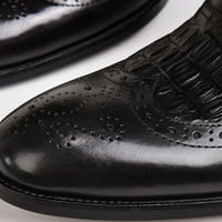 Vučena muška patentna kožna klasična čipka svečana obuća Oxford Tuxedo obuće Muške poslovne casual cipele