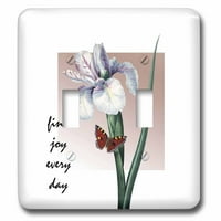 3drose vintage iris sa leptirom pronađite radost - inspirativni - dvostruki preklopnik