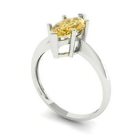 1. CT Sjajno markiza Cleani simulirani dijamant 18k bijeli zlatni pasijans prsten SZ 7.5