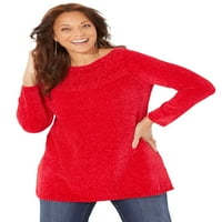 Katarine ženske plus veličine Chenille pulover tunika