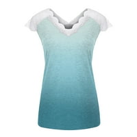 Ženska čipka Tie-Dye V-izrez Blouse Bluza Ljetne casual Losove vrhove