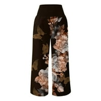 Farstey gromobrane danas ženske široke pantalone za noge cvjetne tiske elastične visoke struine sobe