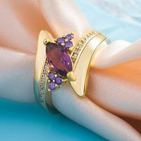 Prstenovi za ženske angažovanje okrugle rezne cirkone Žene vjenčani prstenovi nakit prstenovi za žene