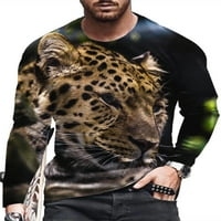 Kravate pulover za muškarce za muškarce ubodeći majicu s dugim rukavima 3D gradijentna bluza za ispis