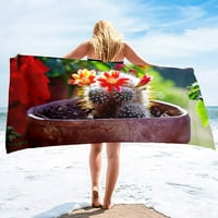 Cactus plaža ručnik pokrivač prevelikih ručnika za kupanje za kupanje za kupanje ručnik tanka upijajući