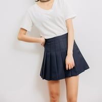 Yinguo ženska modna moda visoki kosu na ploču od vitkih struka casual teniska suknja xs